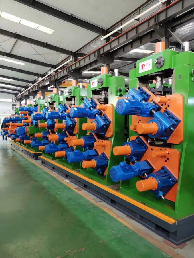 200×200mm High Frequency Welded Tube Mill in operation