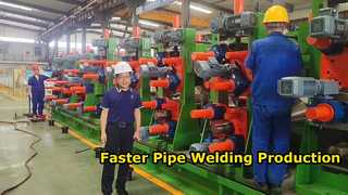 CE Approved High-frequency welded pipe machine Equipped with PLC System Fast Die Change mode