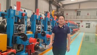 High Frequency ERW Tube Mill Carbon Steel Pipe Production Line PLC Controlled 