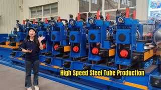High Frequency CE Certified ERW Tube Mill Welded Pipe Mill Engine Motor Carbon Steel Pipes Machine
