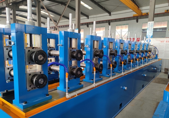 Blue High Frequency Welding  Square Tube Mill 120m/Min Fast Change Roller Mill