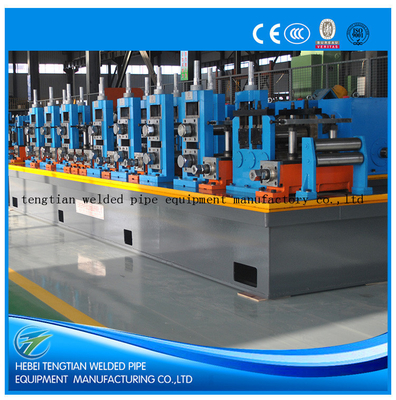 ERW140 Stable Tube Mill Machine , Cold Saw Square Pipe Making Machine