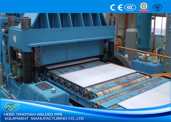 Color Steel Cut To Length Line Machine Blue Colour Full Automatic PLC Control