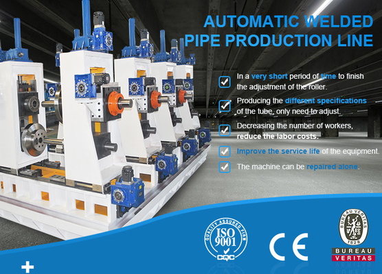 Rectangular Shape Tube Rolling Mill Cold Bending Seam Welded Pipe Production Line