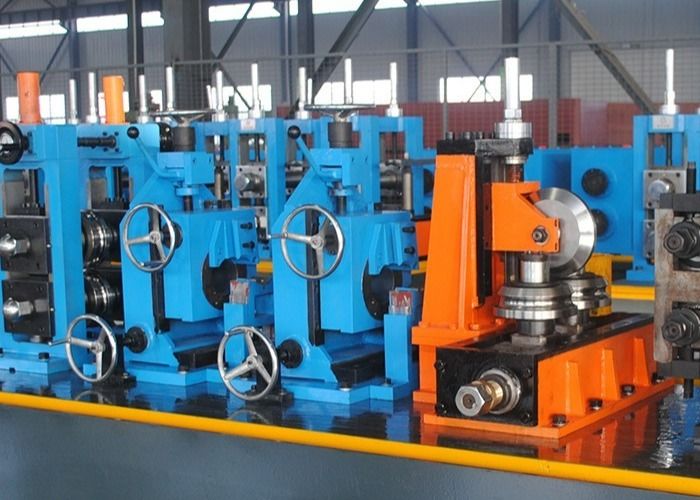 HG 76 Mm Blue High Precision Steel Welded Pipe Mill Making Machine Tube