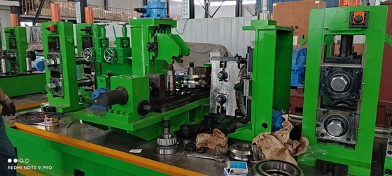 Steel Square Tube Mill With Hi Frequency Welding Blue/Green Color Horizontal Accumulator