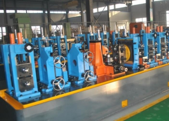 Precision Tube Mill , Blue Welded Pipe Mill Professional Dia 114 Mm
