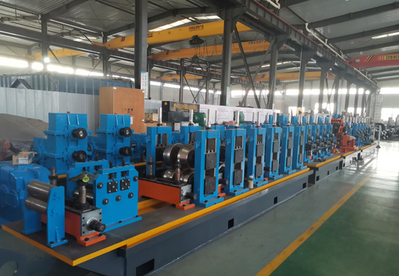 Precision Tube Mill Machine Blue Thickness 1-3mm High Frequency Welded Pipe