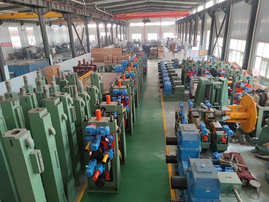 Plc Controlled Welded Pipe Mill Wall Thickness 1-30mm Water Cooling System