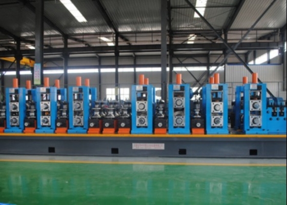 Blue Colour High Precision Erw Pipe Mill Machine For Round Pipe