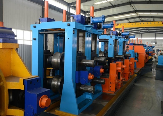 Speed 10-60m/Min Thickness 4.5mm HF Tube Mill Machine Blue Color