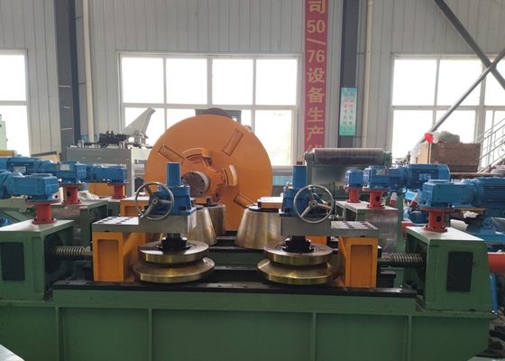 Blue Welded Pipe Production Line 90m/Min Size 20*20-60*60mm Square Tube Mill