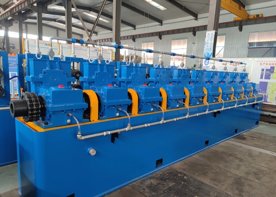 Blue High Frequency Carbon Steel Tube Max 90m/Min Power Saving Steel Pipe Production Line