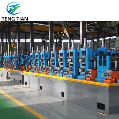 Carbon 200kw-300kw High Frequency Welded Pipe Mill For 32mm-76mm Diameter Range