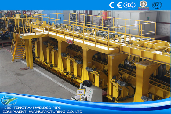 Large Size Yellow ERW Round Shape High Frequency Welded Pipe Mill Max 25m / Min Speed