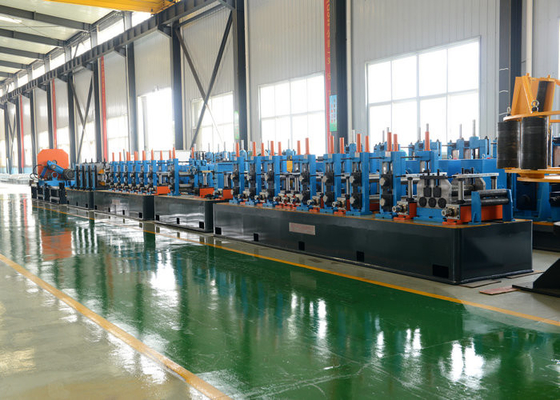 PLC Control Carbon Steel Tube Mill Machine Round / Square Pipe Making Machine