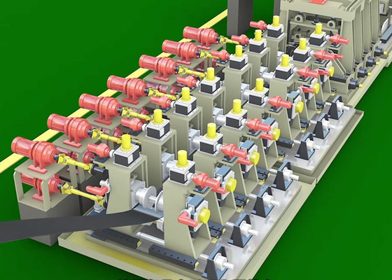 Full 30x30mm Soil Welder Carbon Steel Square Pipe Automatic Tube Mill