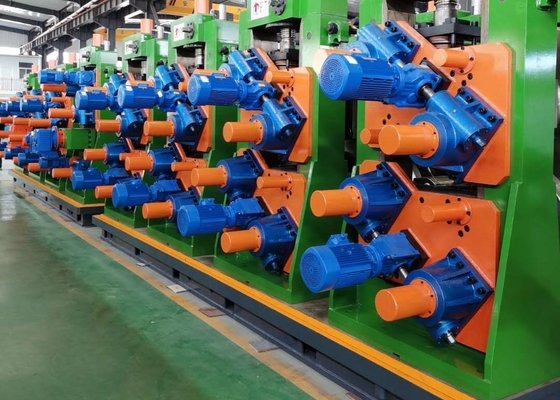 Max 120m / Min Thickness 2 - 8 Mm Welded Pipe Making Machine Green Color