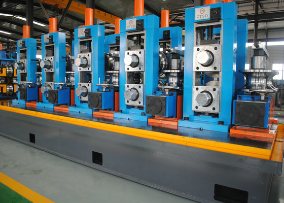 High Precision Full Automatic ERW Pipe Mill , Worm Gearing Max.80m/min
