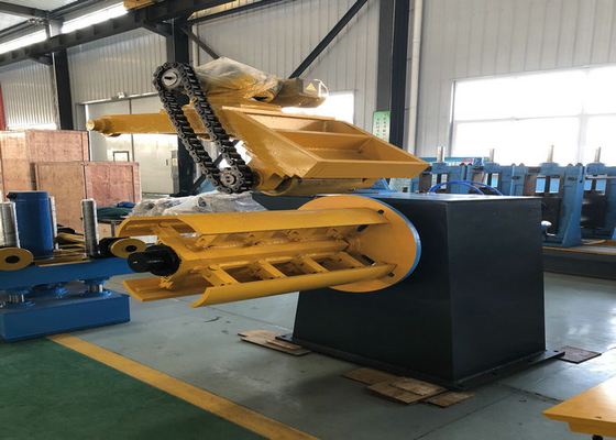 High Accuracy Steel Slitting Machine With PLC Unit / Steel Coil Decoiler