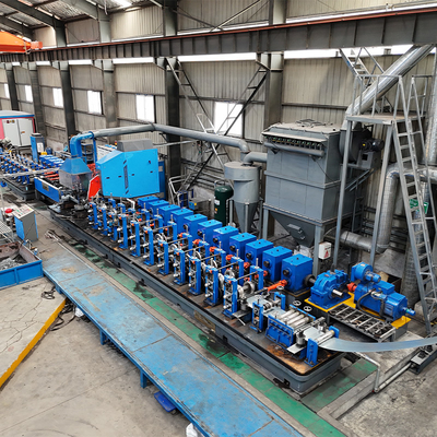 Carbon Steel Pipe Making Machine 38-114mm OD PLC Control