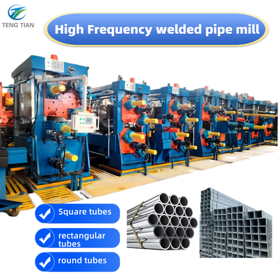 CE Certified HF Pipe Mill PLC Control Quick Die Change Φ50-140x6.0mm 60m/min Energy-Saving Mass Production